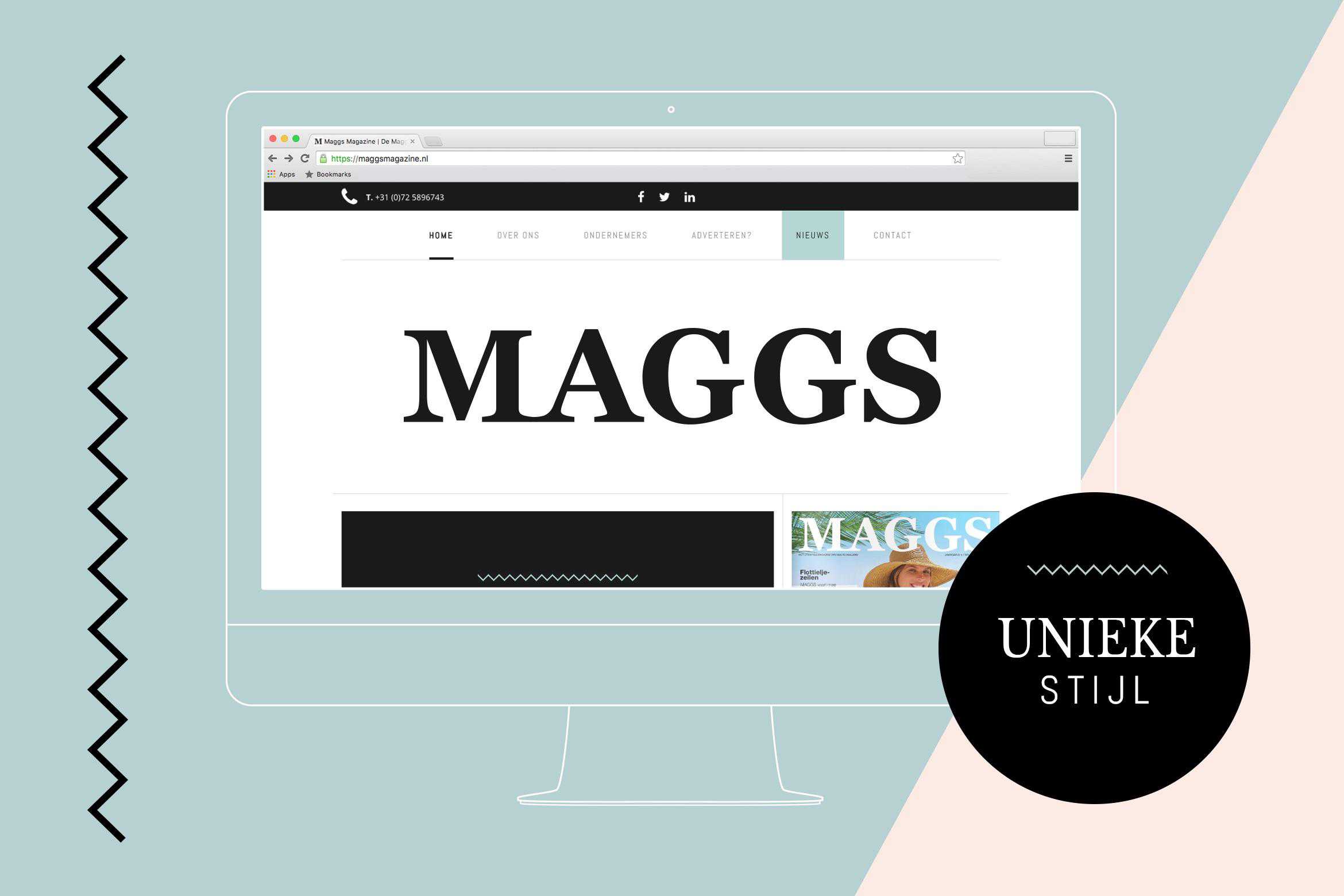 Website ontwerp Maggs Magazine